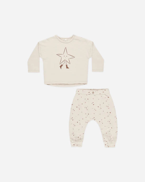 Rylee + Cru Long Sleeve Tee + Pant Set - Twinkle