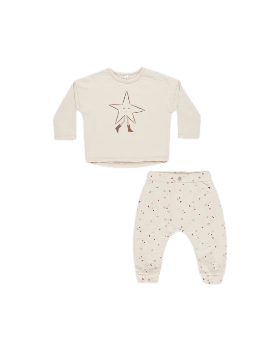 Rylee + Cru Long Sleeve Tee + Pant Set - Twinkle