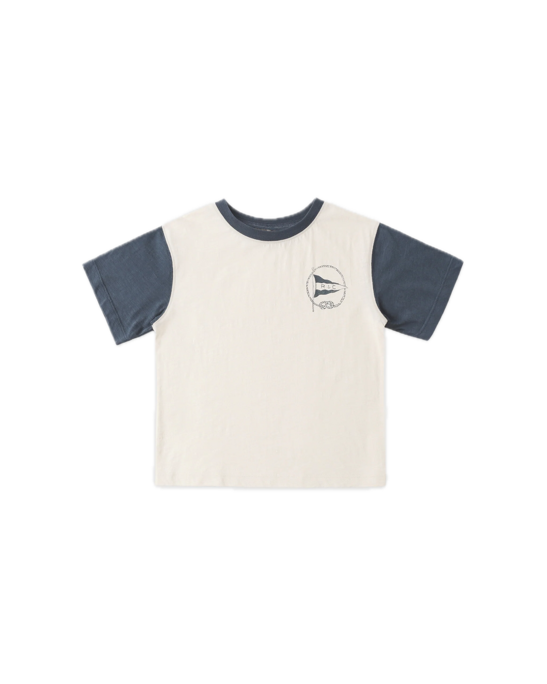 Rylee + Cru Contrast Short Sleeve Tee - Nautical Flag