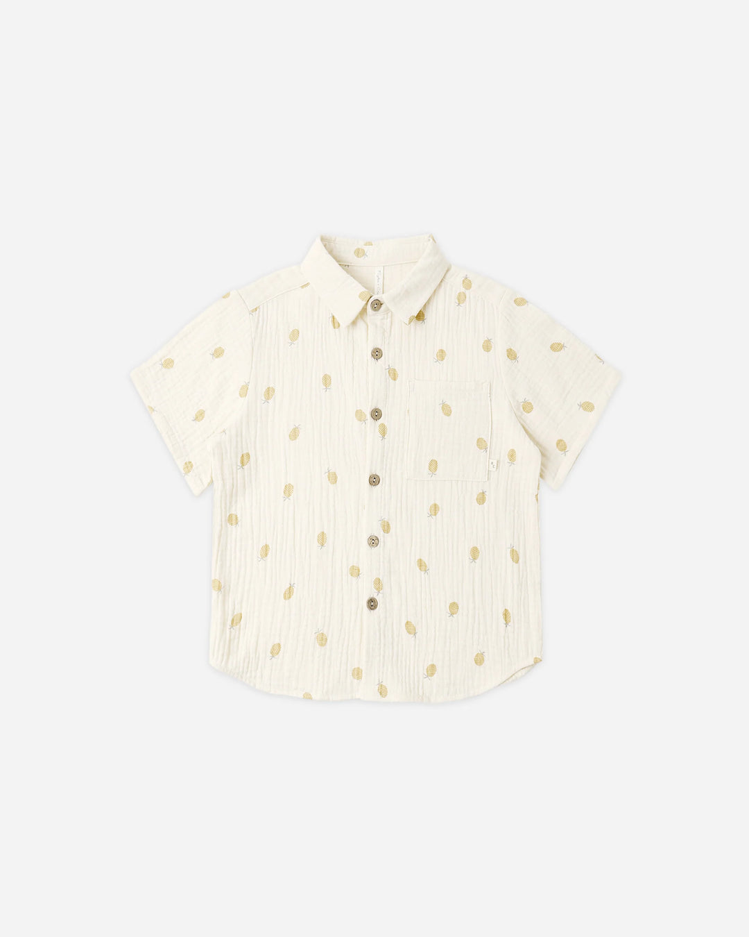 Rylee + Cru Collared Short Sleeve Shirt - Pineapple