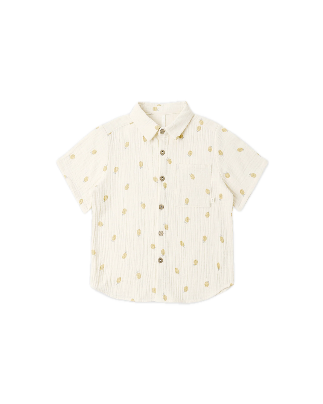 Rylee + Cru Collared Short Sleeve Shirt - Pineapple