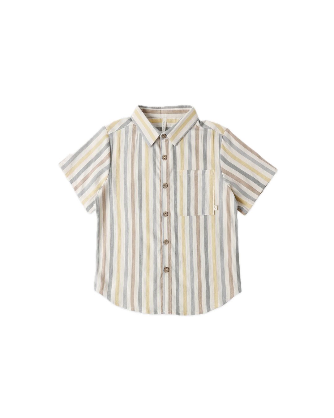 Rylee + Cru Collared Short Sleeve Shirt - Valencia Stripe