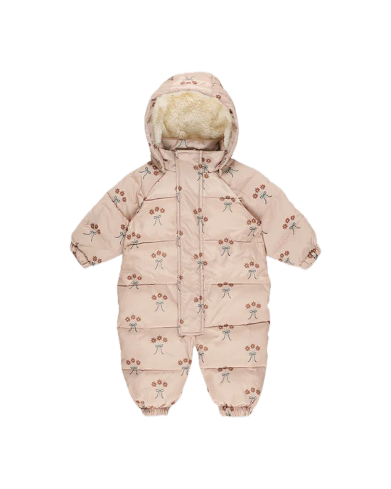 Rylee + Cru Puffer One Piece Snowsuit - Bouquet