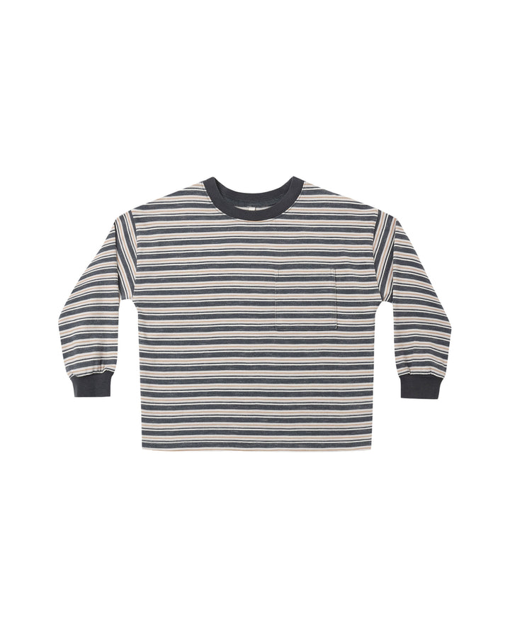 Rylee + Cru Relaxed Long Sleeve Tee - Blue Stripe