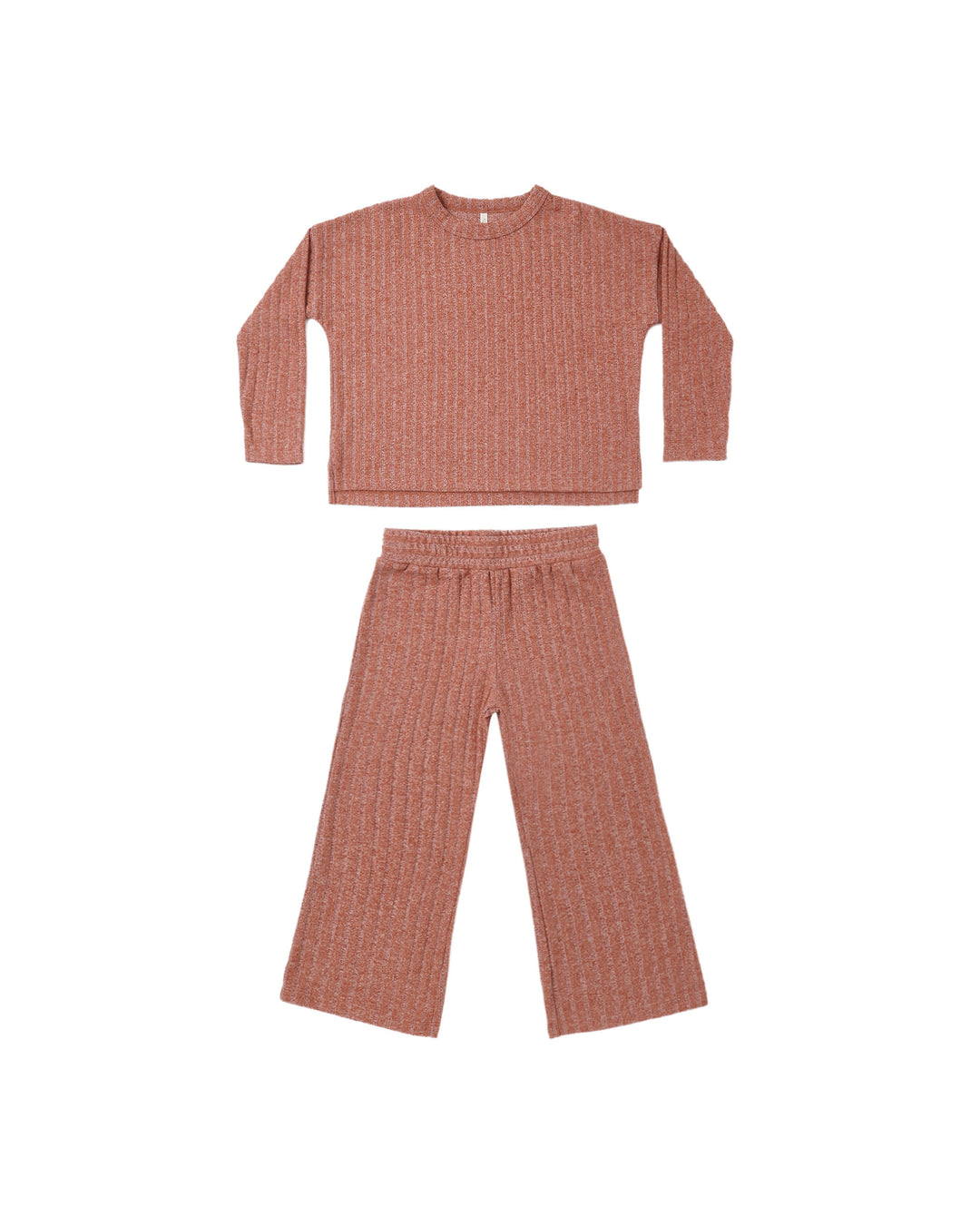 Rylee + Cru Cozy Rib Knit Set - Ruby