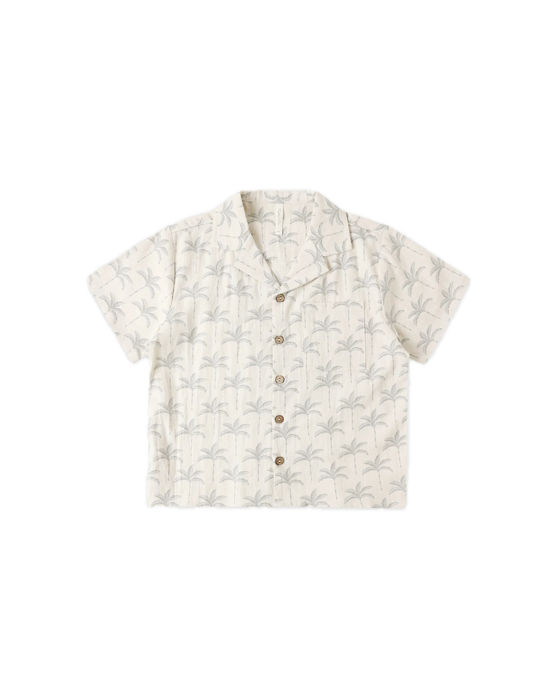 Rylee + Cru Lapel Collar Shirt - Palm Trees
