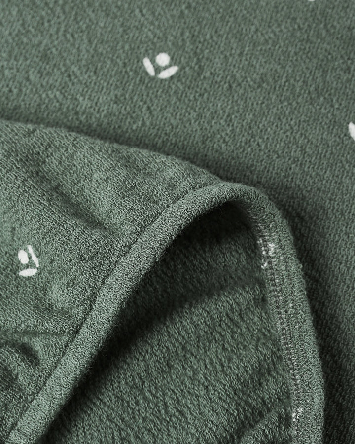 Rylee + Cru Spongey Knit Set - Evergreen Ditsy