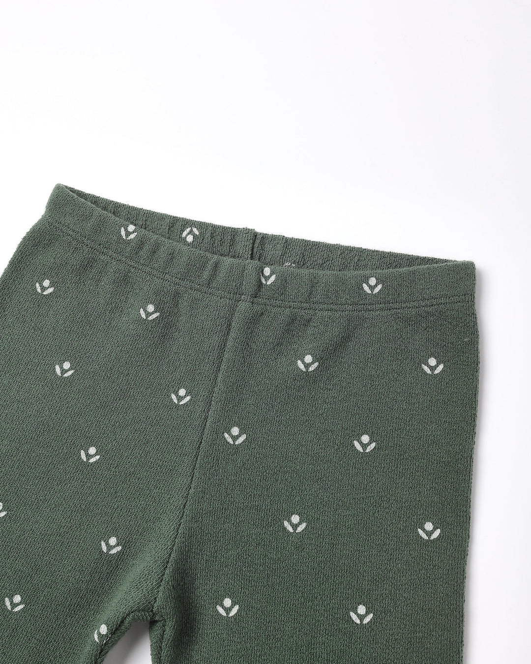 Rylee + Cru Spongey Knit Set - Evergreen Ditsy