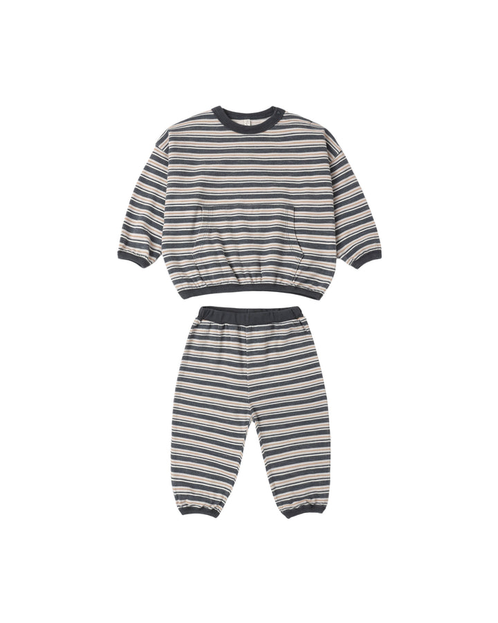 Rylee + Cru Relaxed Set - Blue Stripe