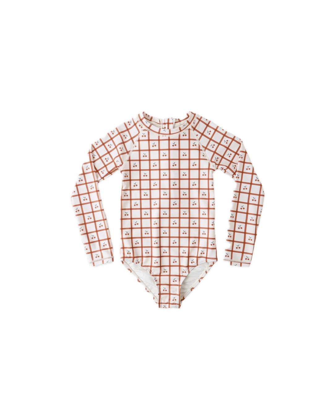 Rylee + Cru Delphine Rashguard One Piece - Cherry Check