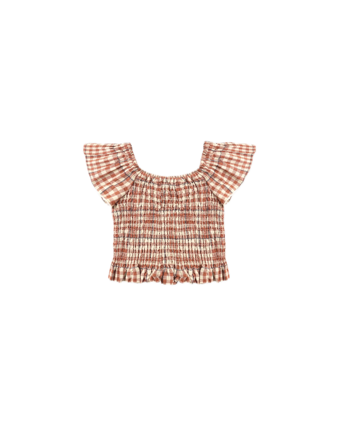 Rylee + Cru Zayla Top - Poppy Gingham