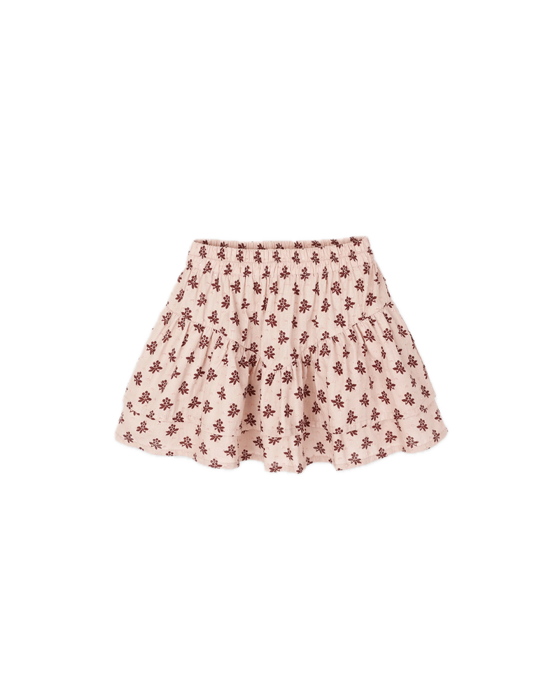 Rylee + Cru Tiered Mini Skirt - Blush Fleur