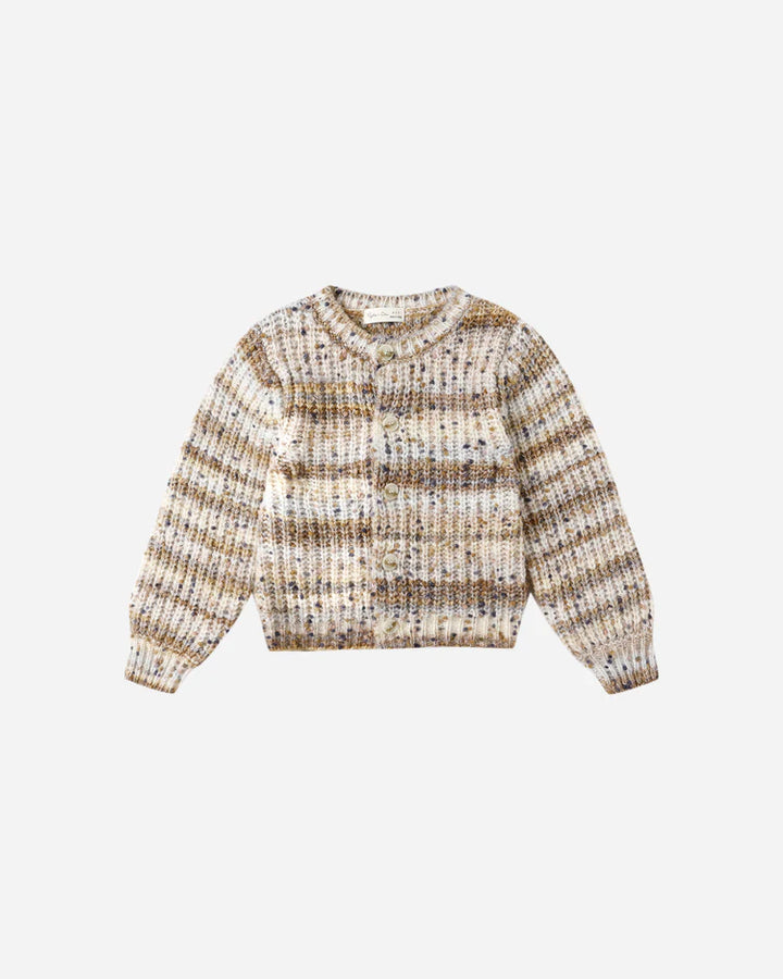 Rylee + Cru Chenne Cardigan - Stone Multi Stripe