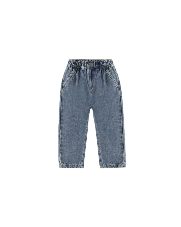 Rylee + Cru Baggy Pant - Indigo Denim