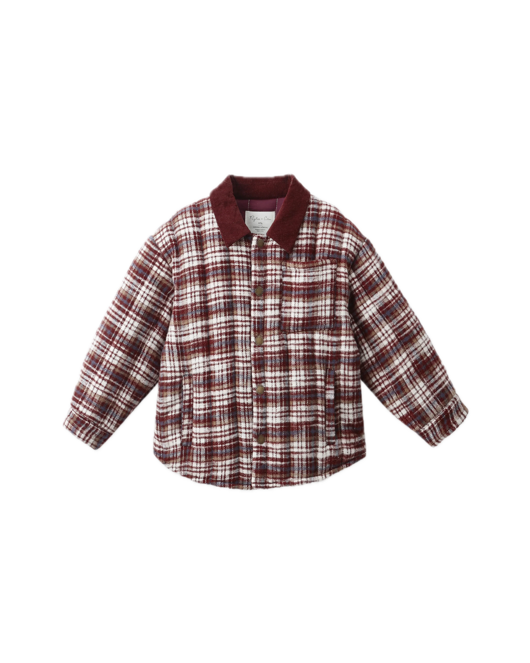 Rylee + Cru Nashville Quilted Jacket - Burgundy Plaid