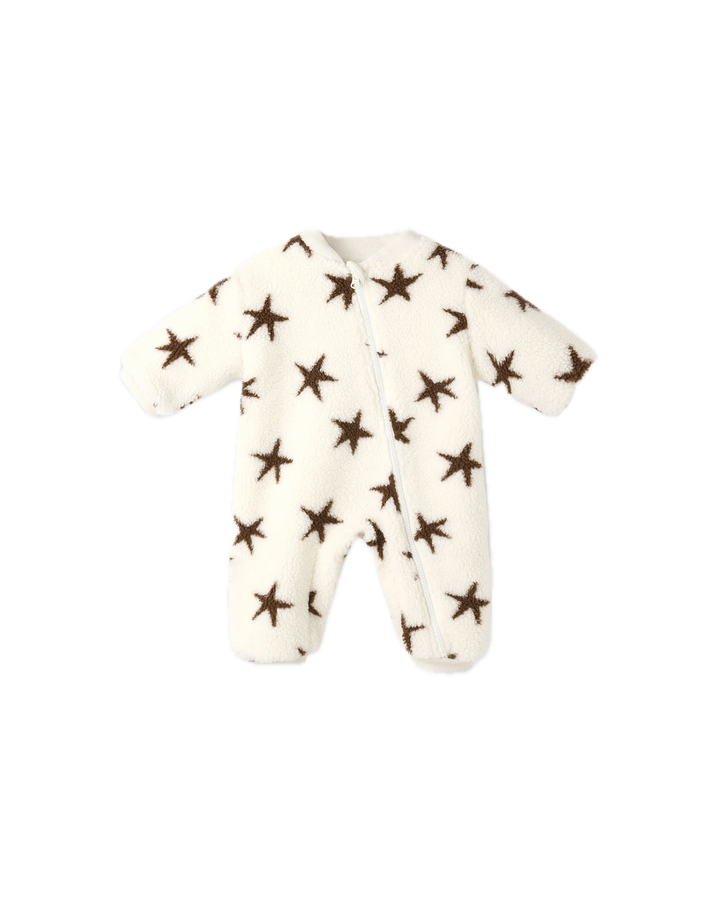Rylee + Cru Shearling Baby Jumpsuit - Stars
