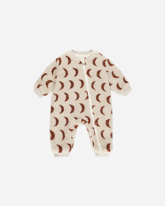 Rylee + Cru Shearling Baby Jumpsuit - Moons