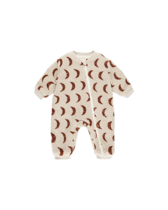 Rylee + Cru Shearling Baby Jumpsuit - Moons