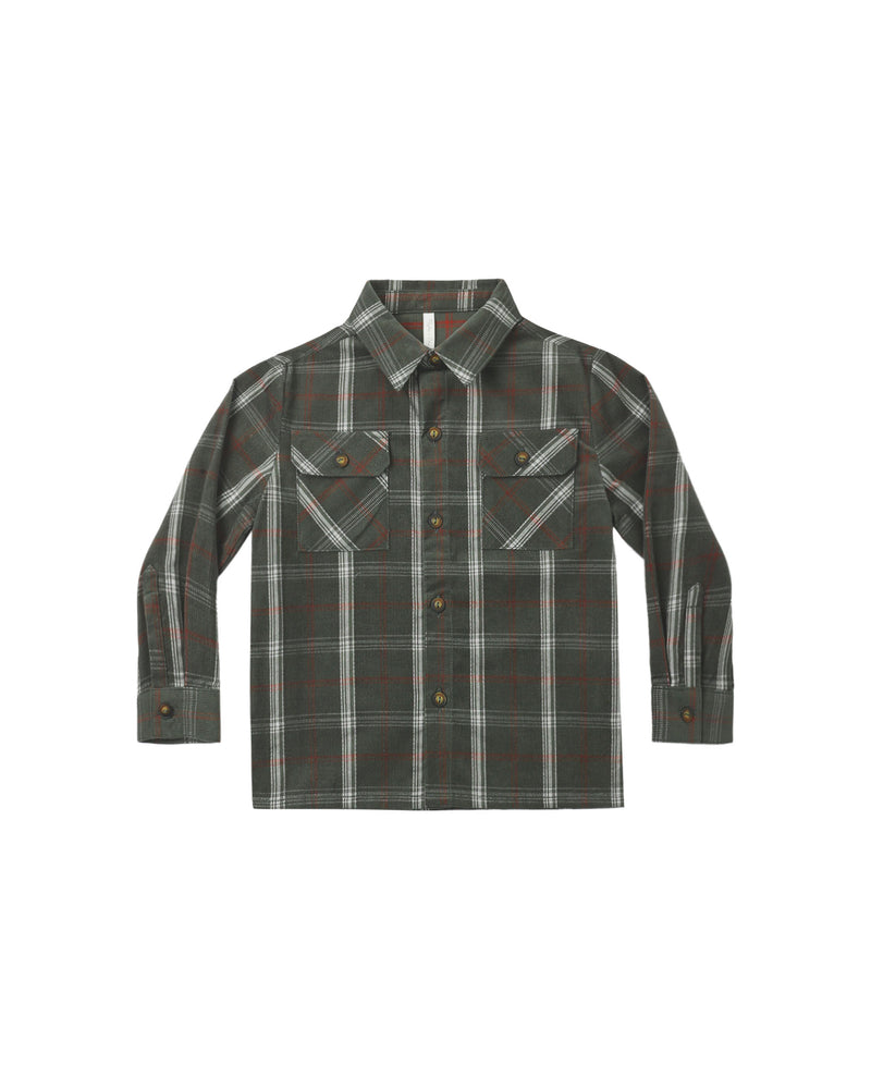 Rylee + Cru Pocketed Flannel Shirt - Holiday Plaid