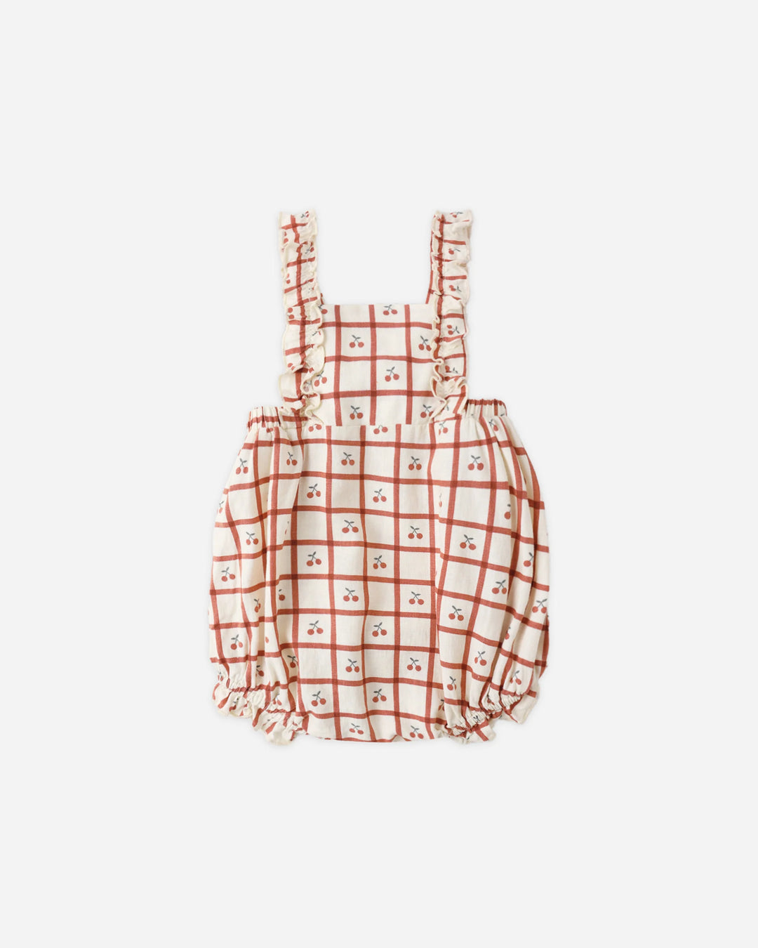 Rylee + Cru Chiara Romper - Cherry Check