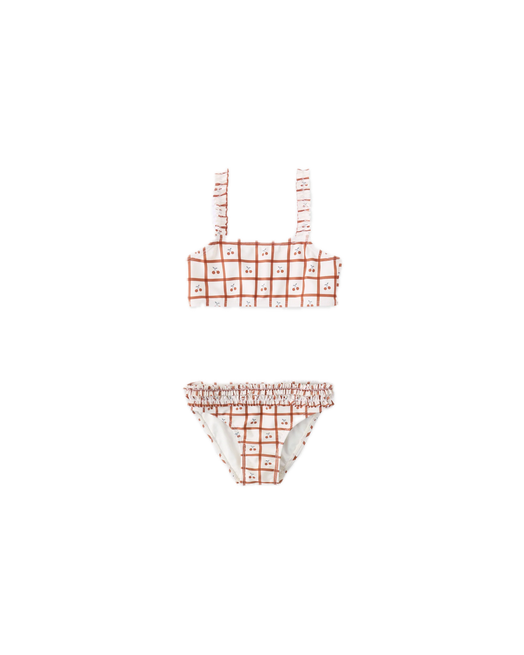 Rylee + Cru Rouched Bikini - Cherry Check
