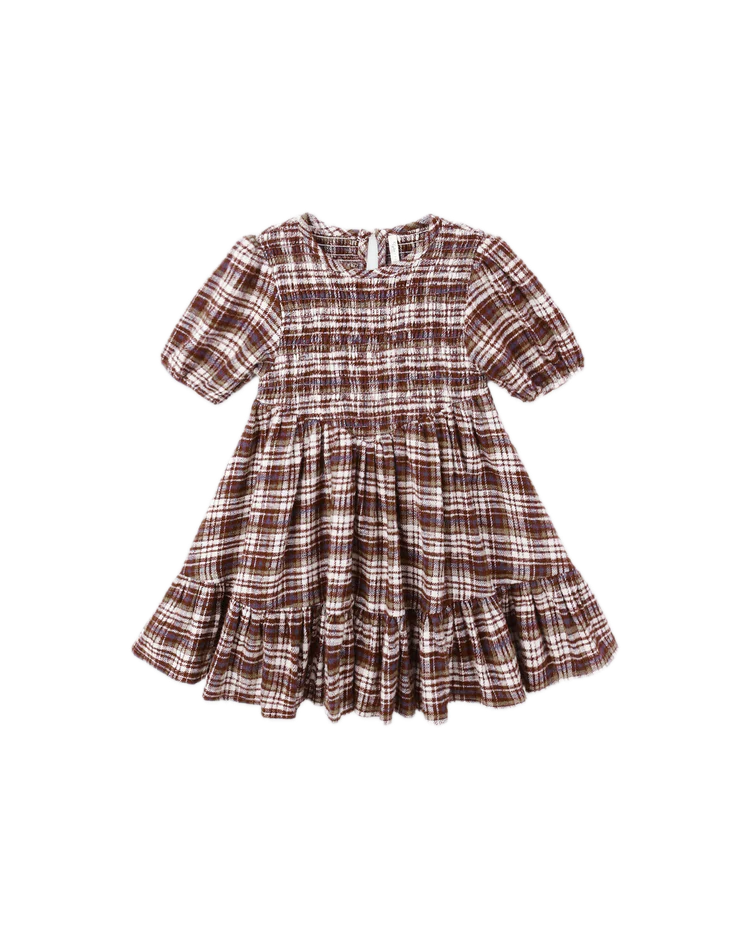 Rylee + Cru India Dress - Burgundy Plaid