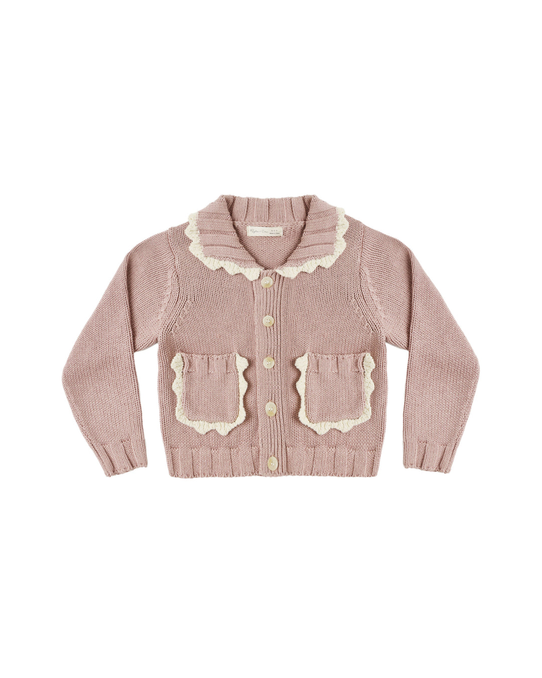 Rylee + Cru Collared Cardigan - Rosewood