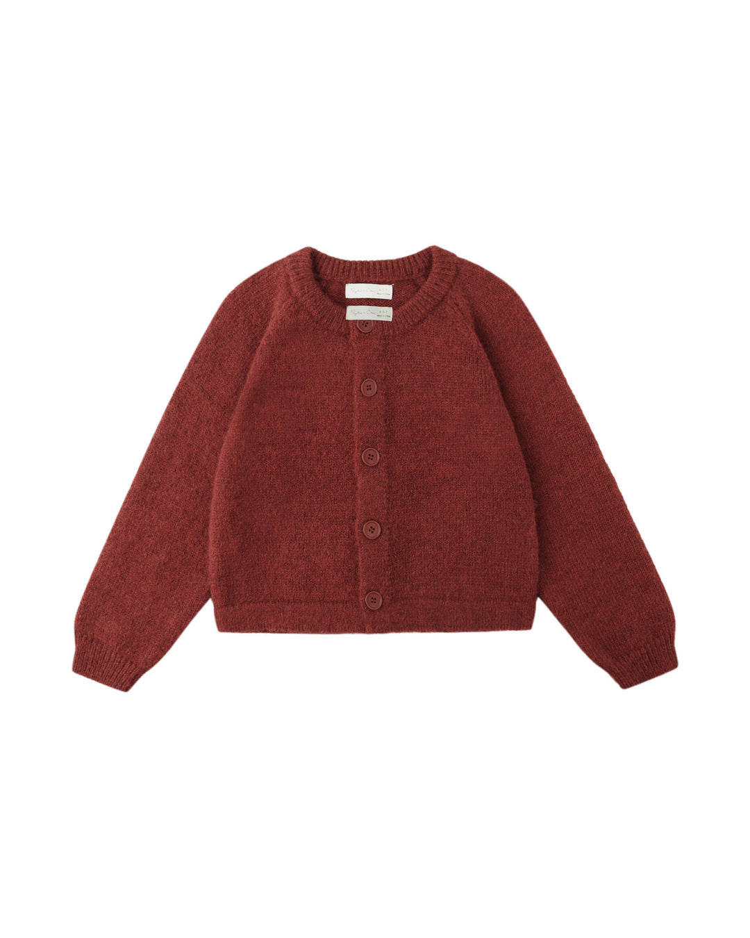 Rylee + Cru Fuzzy Cardigan - Ruby