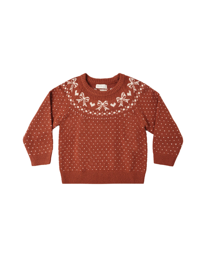 Rylee + Cru Fair Isle Sweater - Ruby