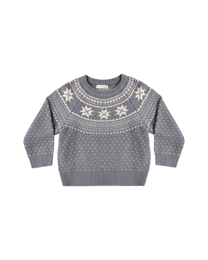 Rylee + Cru Fair Isle Sweater - Slate