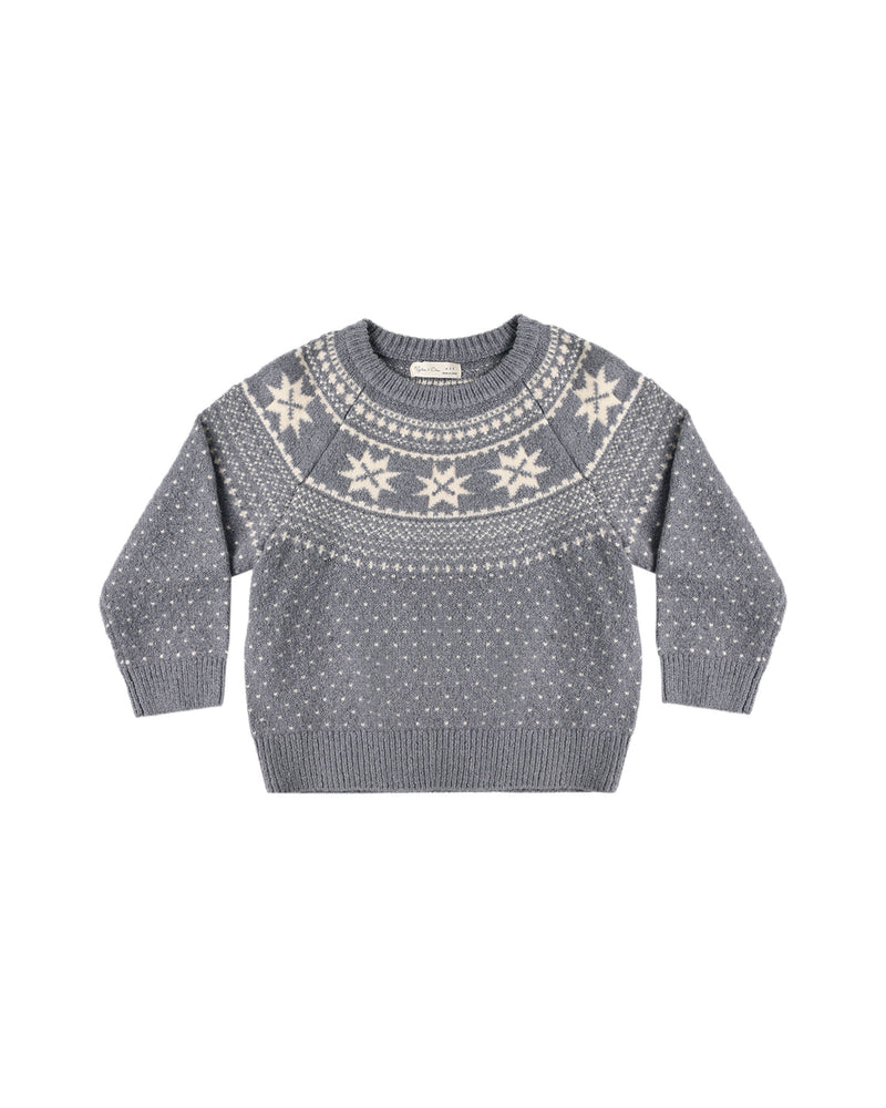 Rylee + Cru Fair Isle Sweater - Slate