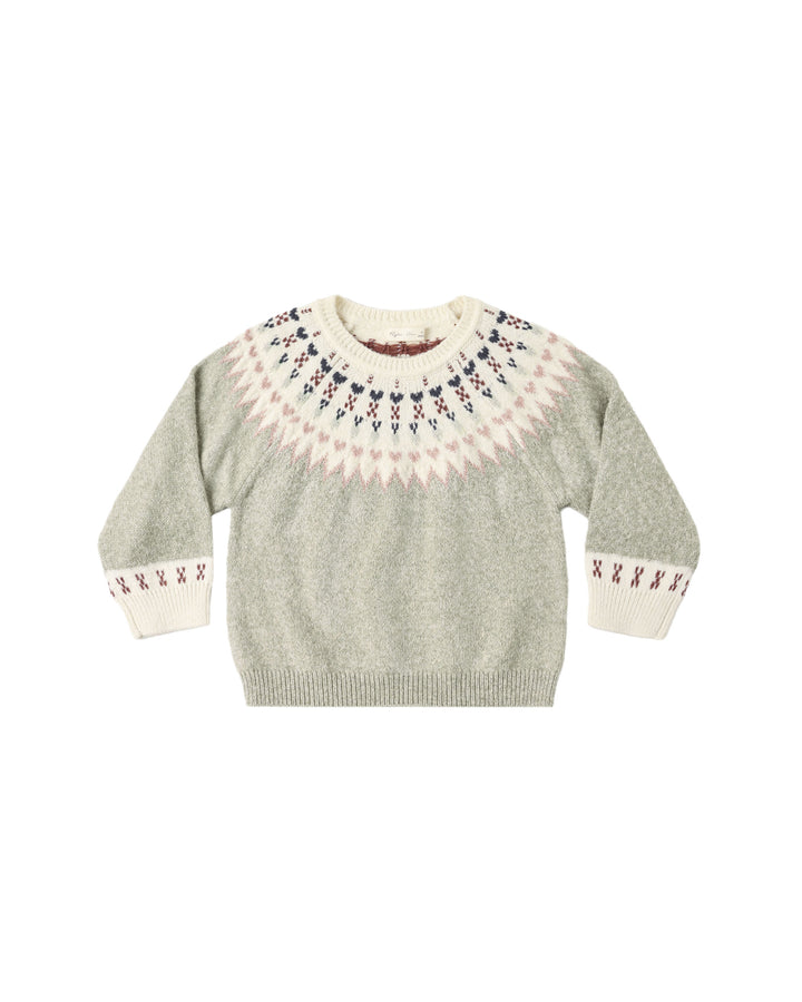 Rylee + Cru Fair Isle Sweater - Sage