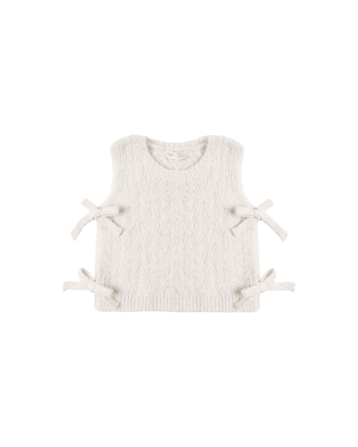 Rylee + Cru Bow Sweater Vest - Ivory