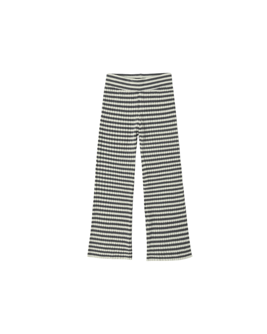 Rylee + Cru Flare Rib Knit Pant - Midnight Stripe