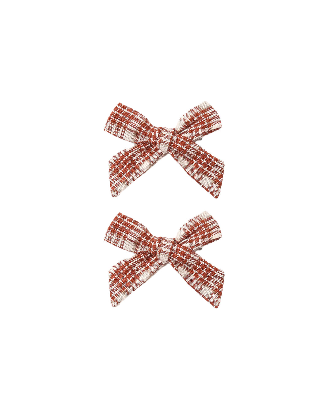 Rylee + Cru Bows, Set Of Two - Vintage Plaid