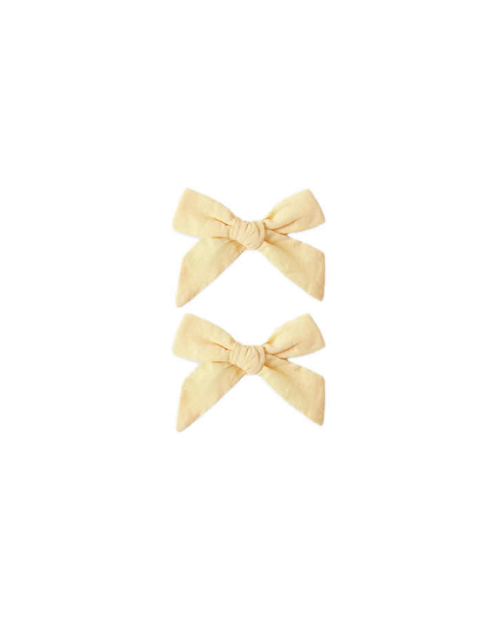 Rylee + Cru Set Of 2 Bows - Lemon