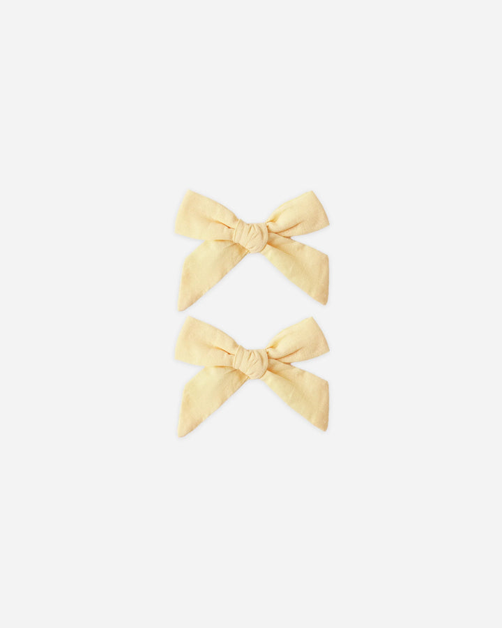Rylee + Cru Set Of 2 Bows - Lemon
