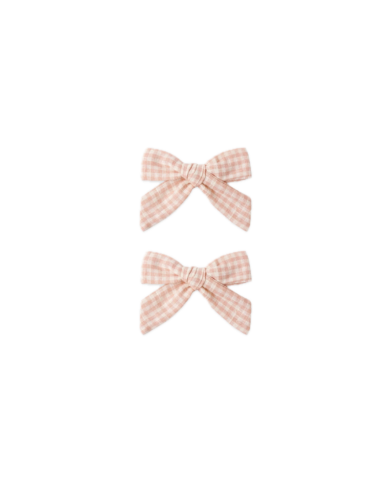 Rylee + Cru Set Of 2 Bows - Petal Gingham