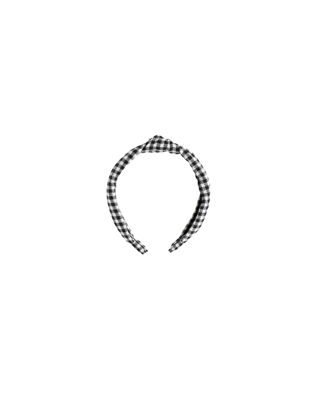 Rylee + Cru Knotted Headband - Black Gingham