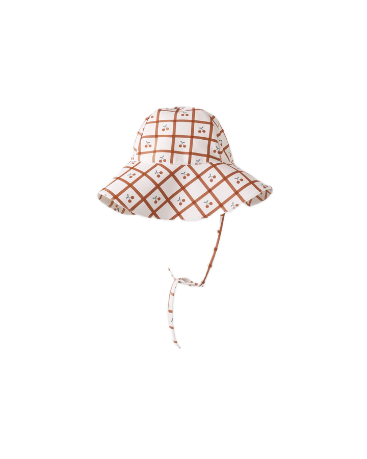 Rylee + Cru Floppy Swim Hat - Cherry Check