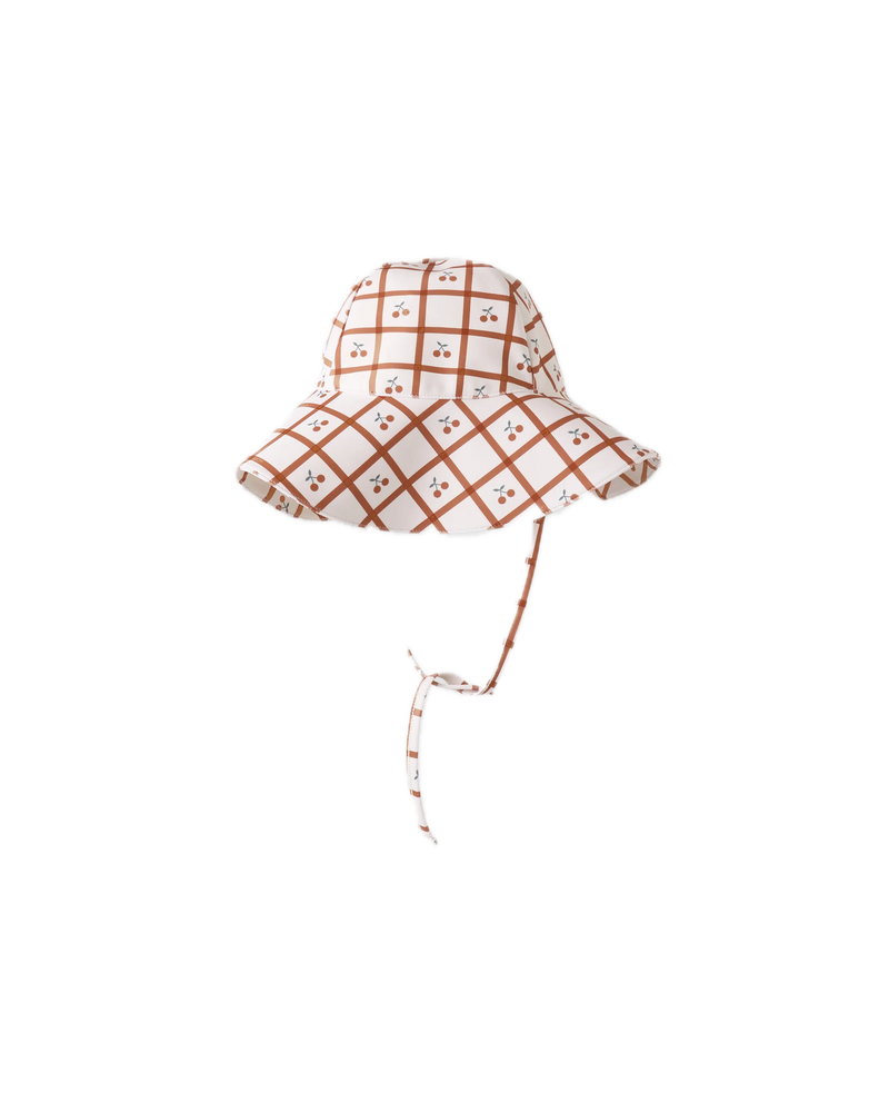 Rylee + Cru Floppy Swim Hat - Cherry Check