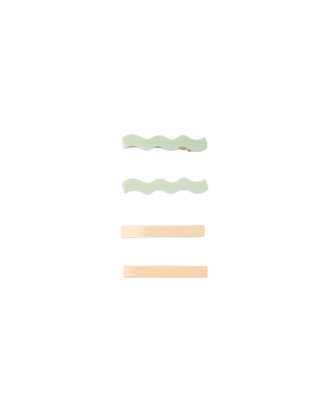 Rylee + Cru Wavy Clip Set - Sage, Natural