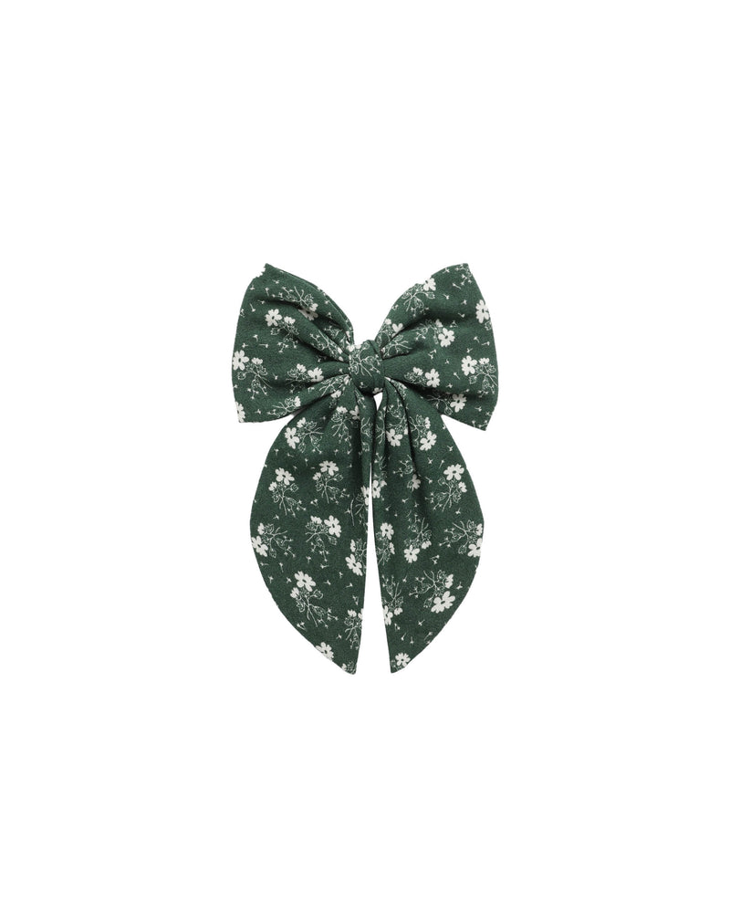 Rylee + Cru Oversized Bow - Green Ditsy