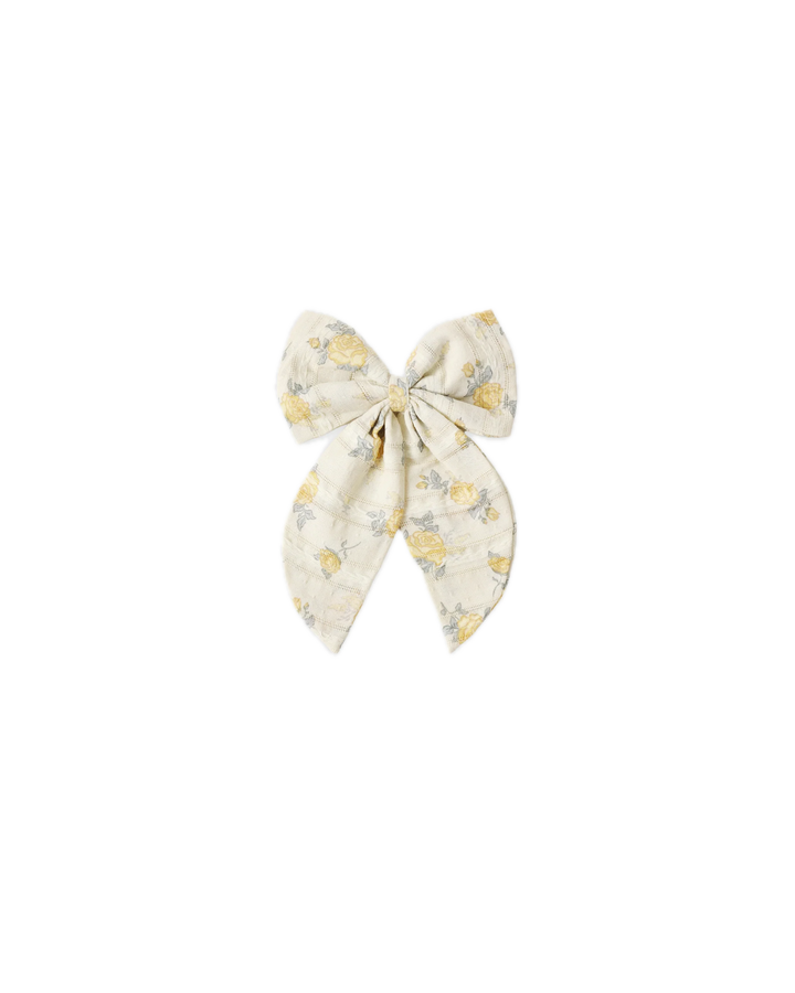 Rylee + Cru Oversized Bow - Lemon Ditsy Flower
