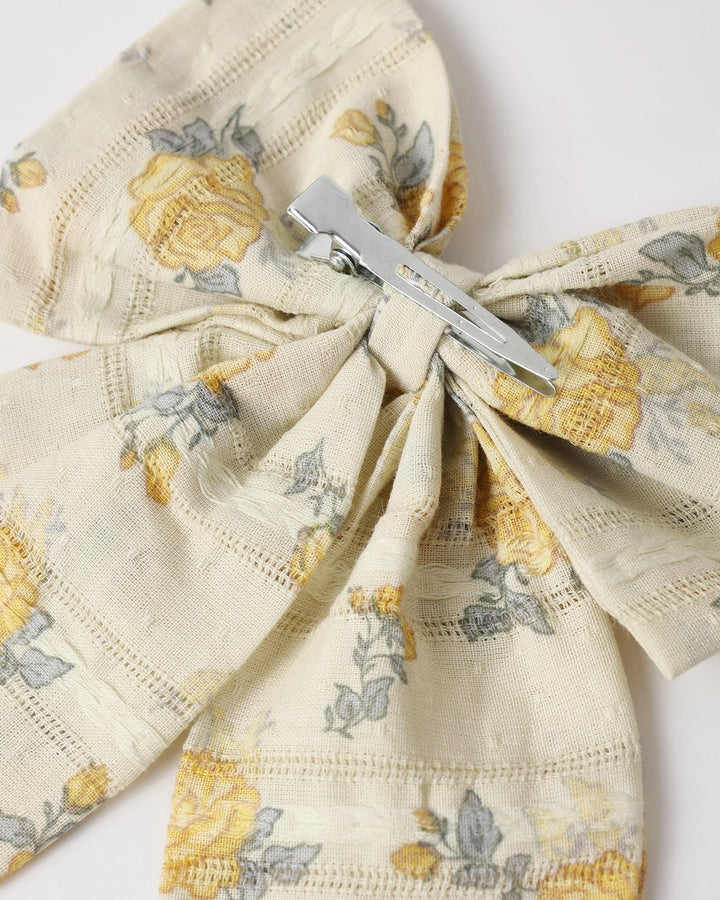 Rylee + Cru Oversized Bow - Lemon Ditsy Flower