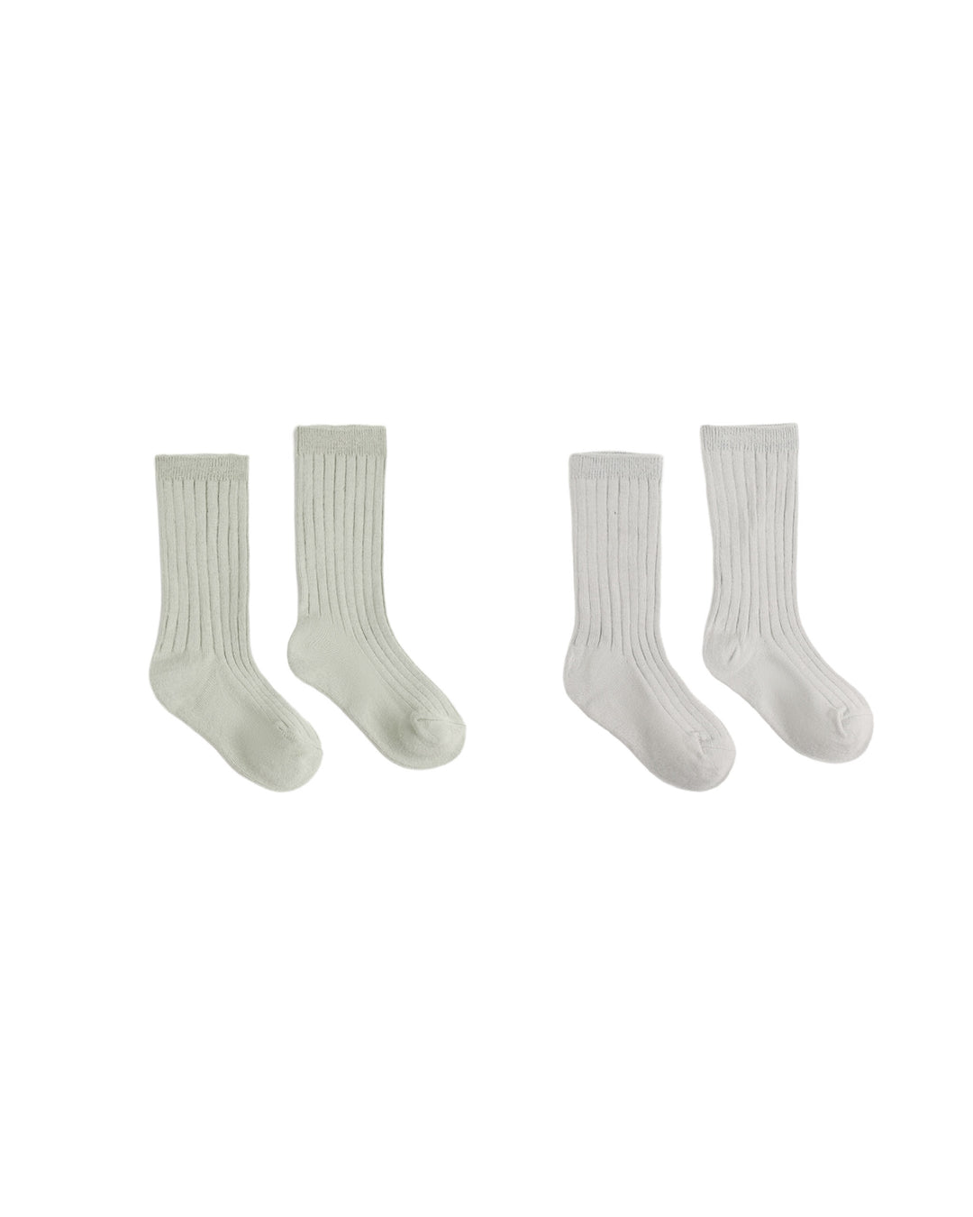 Rylee + Cru Ribbed Socks 2-Pack - Fog, Sage