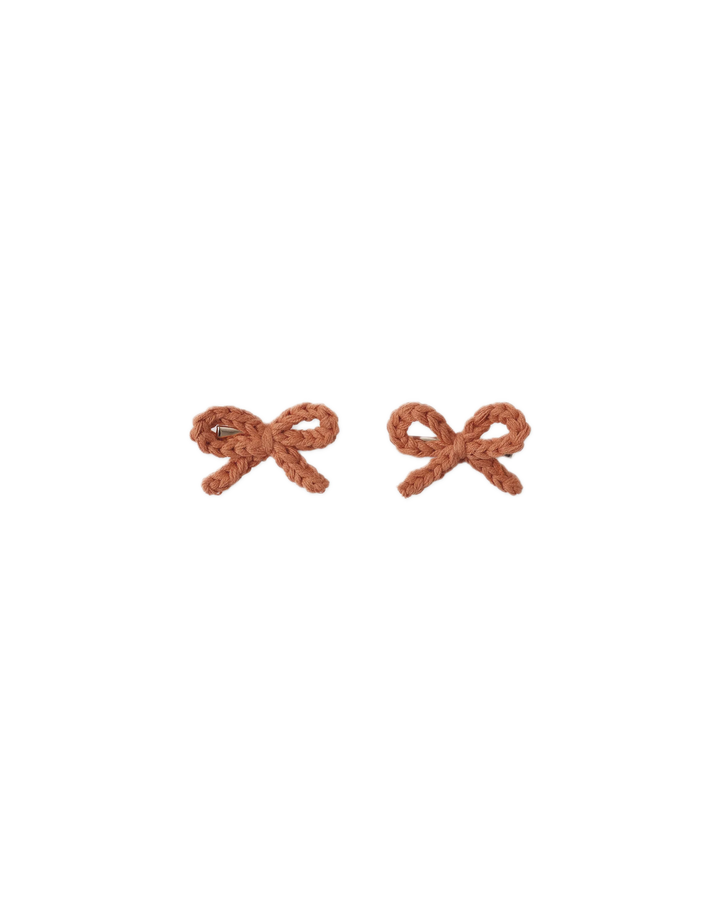 Rylee + Cru Crochet Bow Clips - Poppy