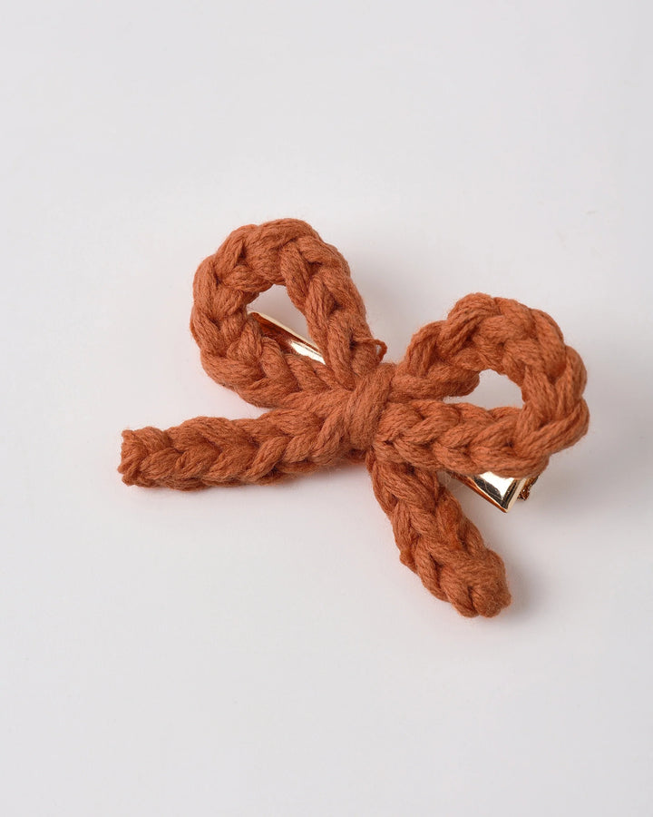 Rylee + Cru Crochet Bow Clips - Poppy