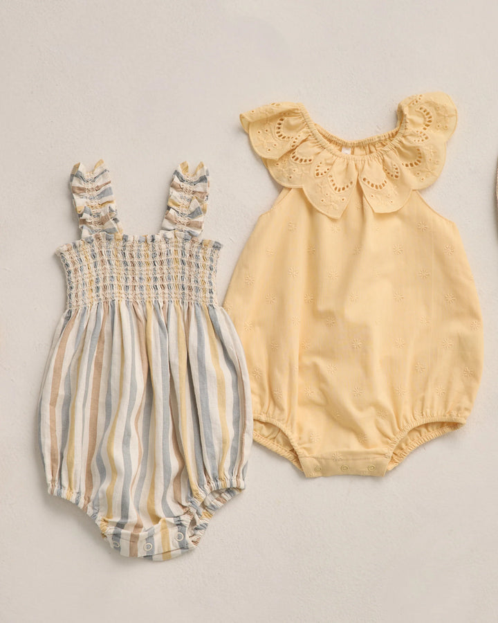 Rylee + Cru Julia Romper - Valencia Stripe