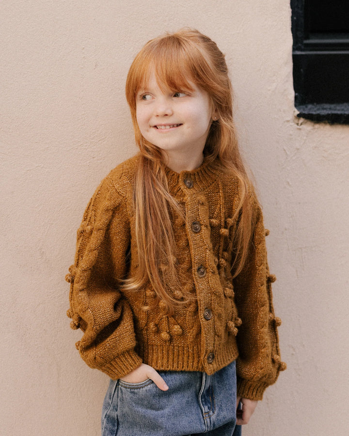 Rylee + Cru Bobble Cardigan - Golden